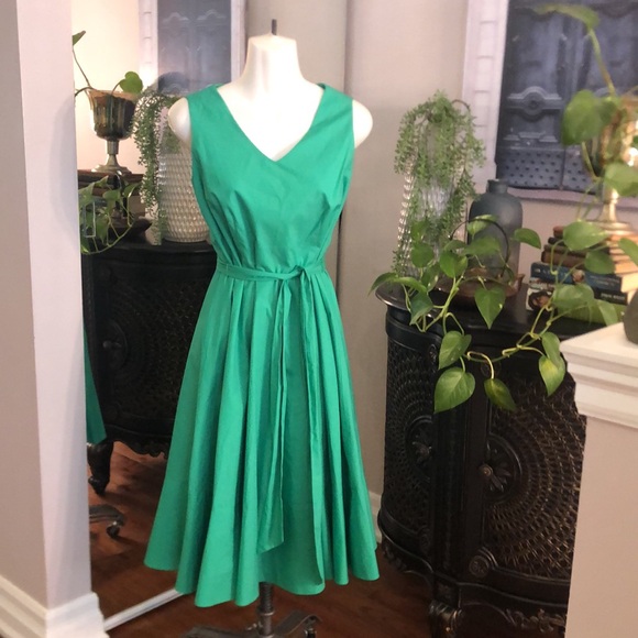 Talbots green sleeveless green cotton dress ladies size 2 ! - Picture 9 of 9